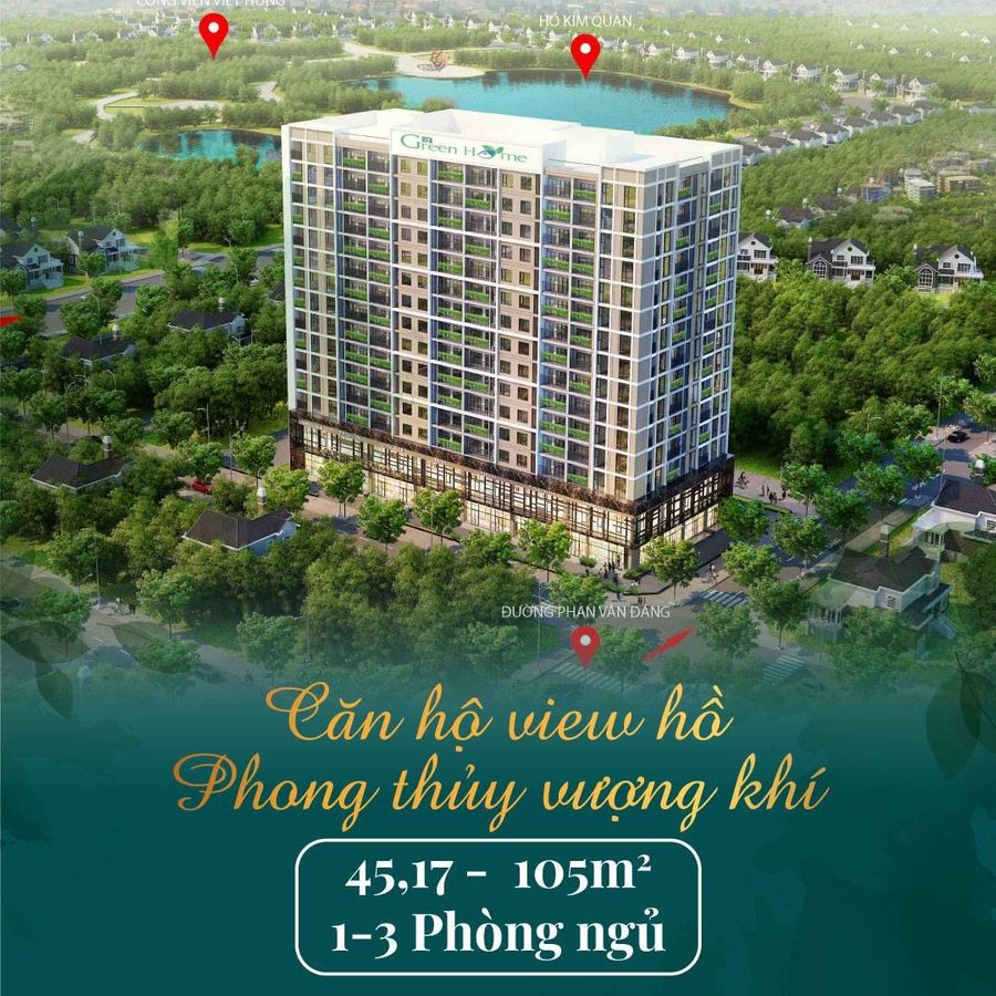 Phối cảnh dự án Phương Đông Green Home CT8C Việt Hưng